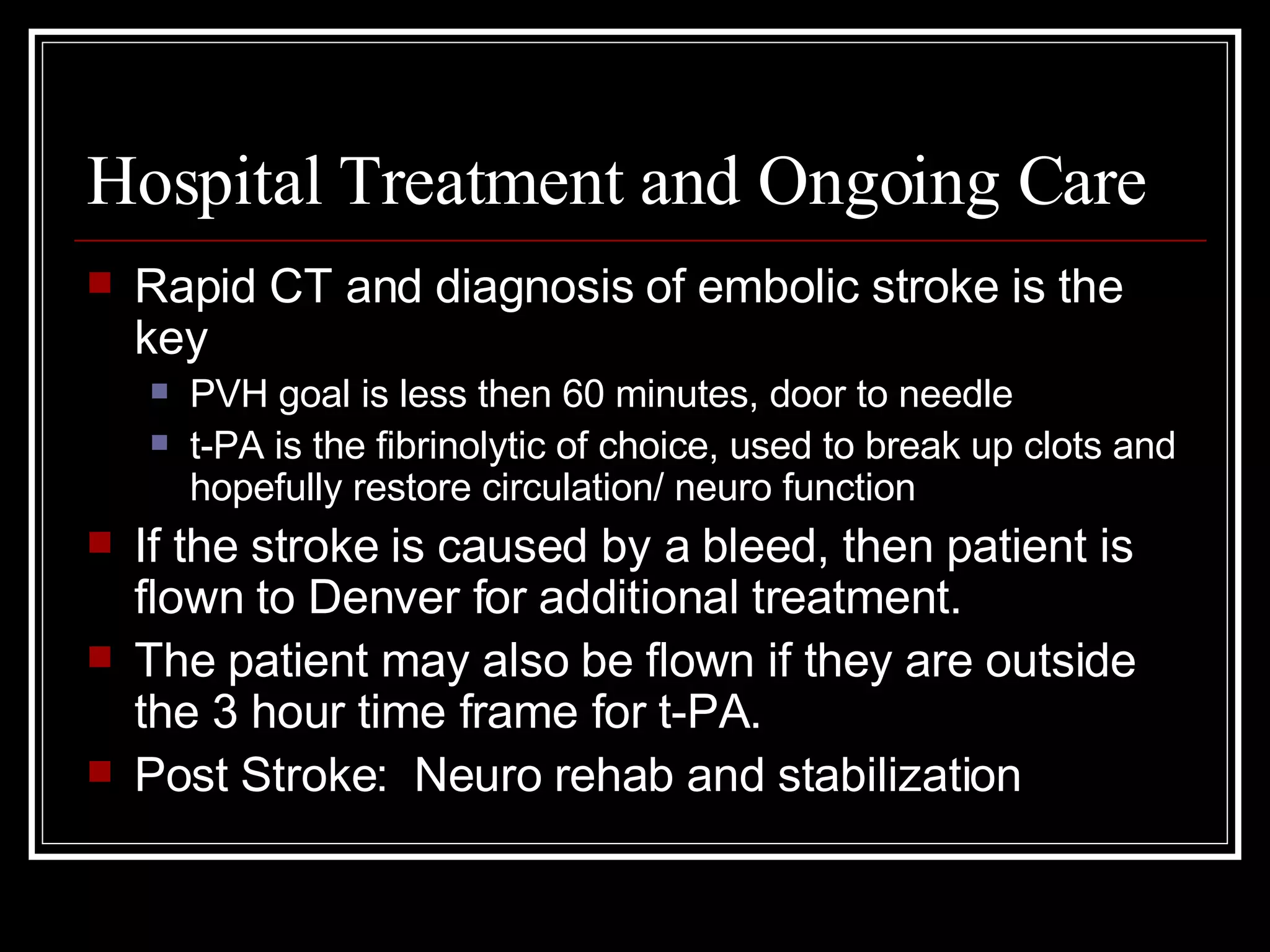 Stroke Recognition And Treatment | PPT