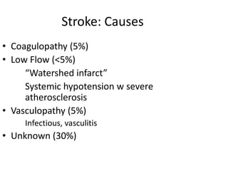 How do you recognize a stroke?
• Sudden onset
• Focal neurologic deficit
What would you call
this if it only lasted 3
minu...