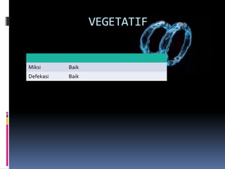 Miksi Baik
Defekasi Baik
VEGETATIF
 