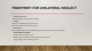 Unilateral Neglect Exercise .pdf Stroke Physiotherapy Assessment andManangement | PPTX