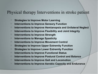 Stroke Introduction,Types and Physiotherapy management | PPTX
