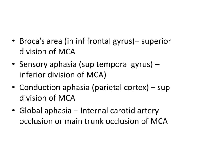 Stroke localization | PPTX | Blood Disorders | Diseases and Conditions
