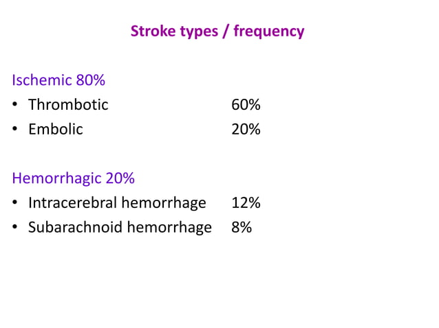 Stroke localization | PPTX | Blood Disorders | Diseases and Conditions