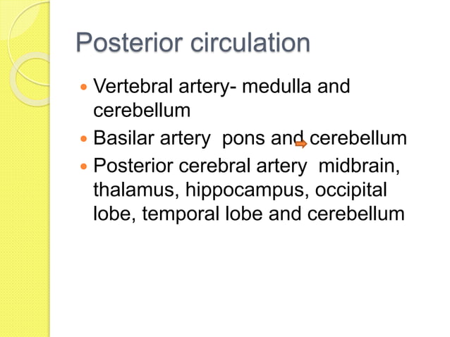 Stroke localization by Dr. Md. firoz | PPTX | Brain and Nervous System ...