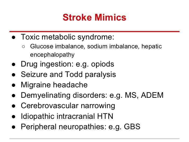 Stroke mimics