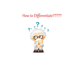 How to Differentiate?????
 