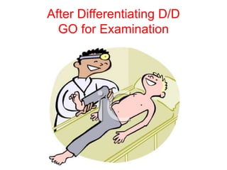 After Differentiating D/D
GO for Examination
 