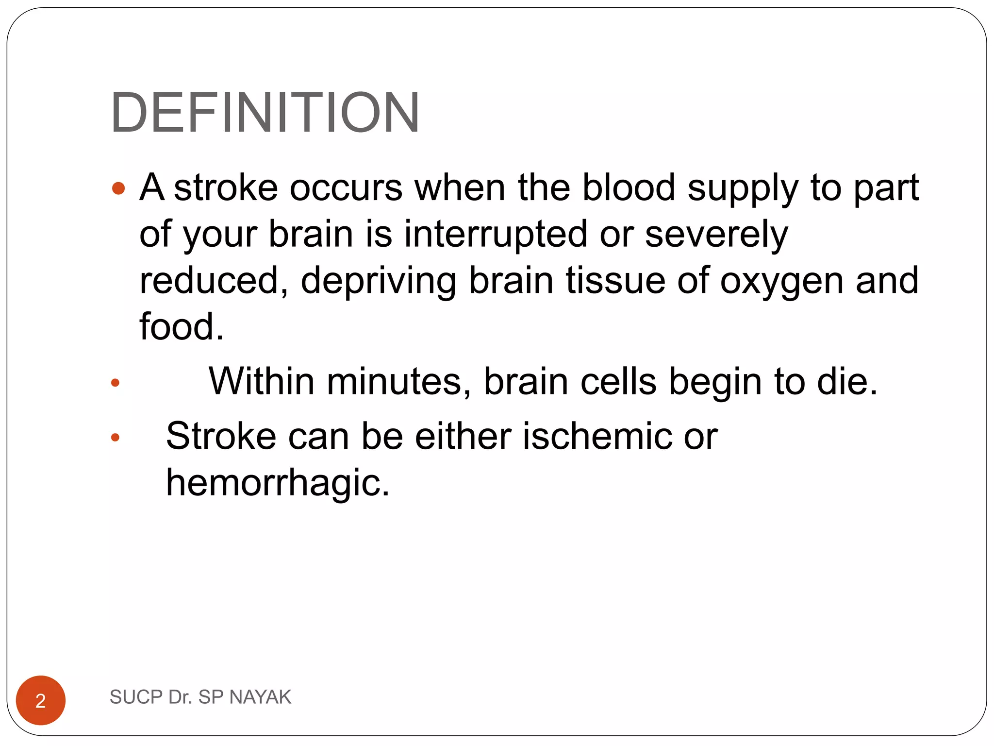 Stroke presentation By Saba Arif | PPT