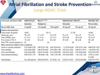 Atrial Fibrillation and Stroke Prevention
Large NOAC Trials
www.theafibclinic.com
 