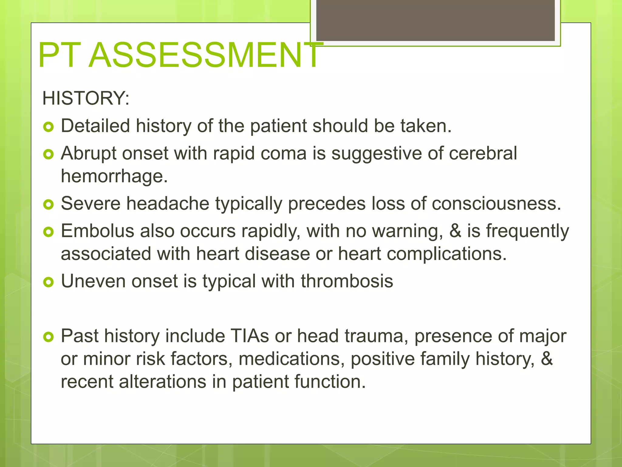 PHYSIOTHERAPY MANAGEMENT OF POST STROKE PATIENT. | PPTX