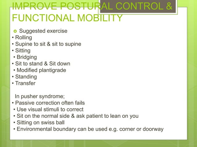 PHYSIOTHERAPY MANAGEMENT OF POST STROKE PATIENT. | PPTX