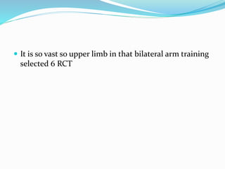 Two Arm Rct Stroke rehabilitationEBS | PPTX