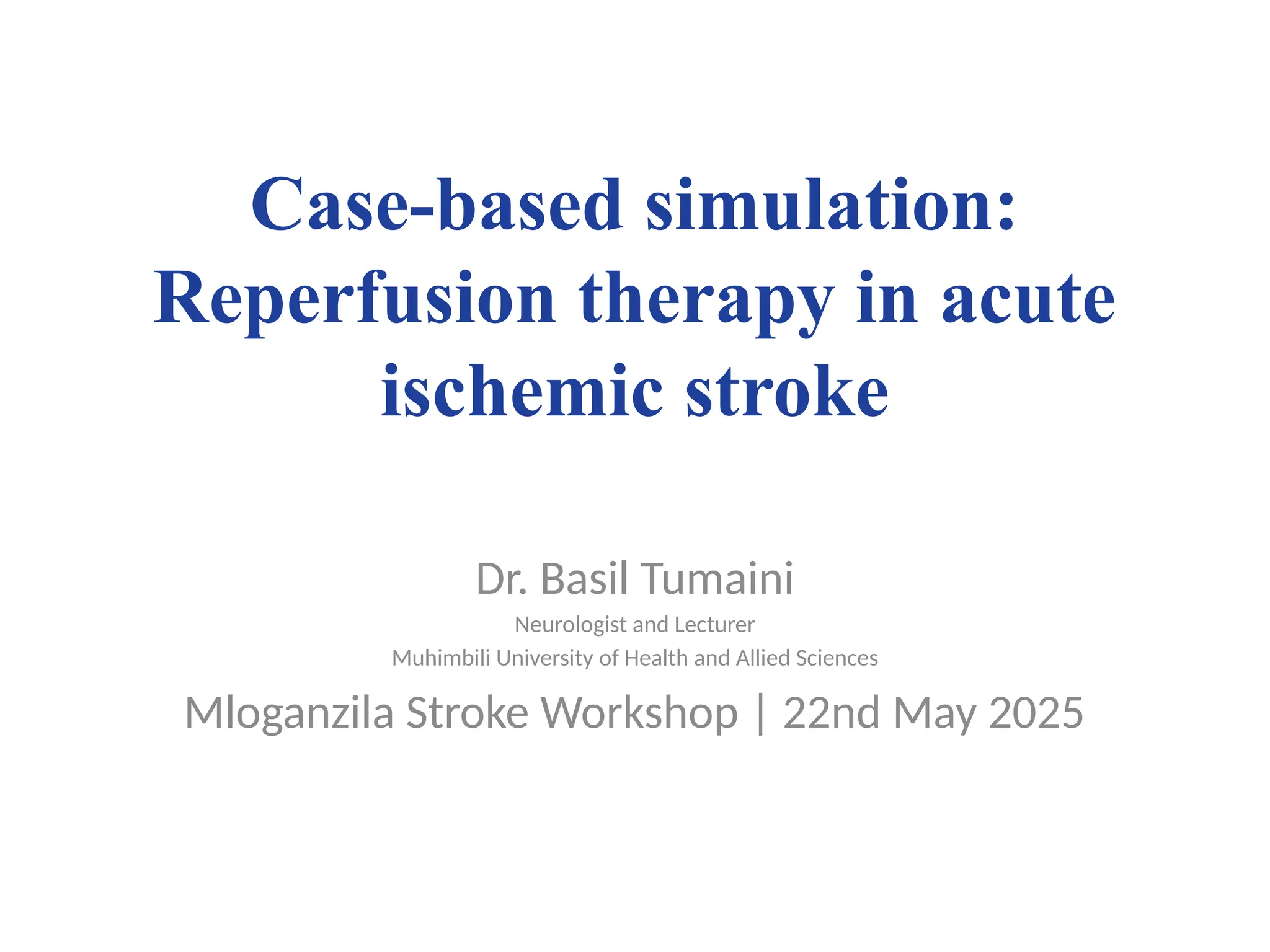 Reperfusion therapy in acute ischemic stroke: Case-based Simulations by ...