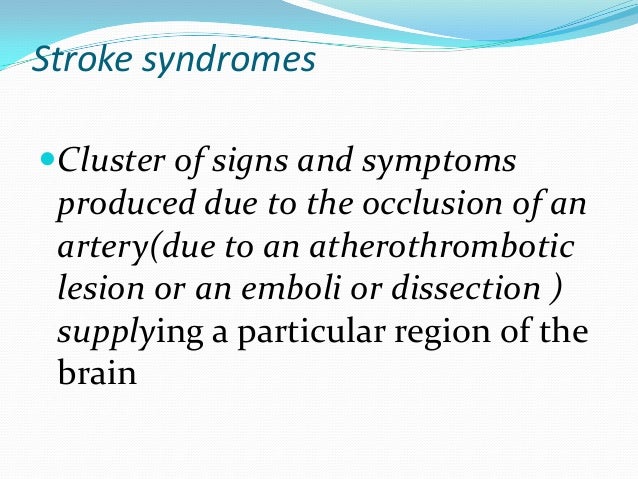 stroke syndromes