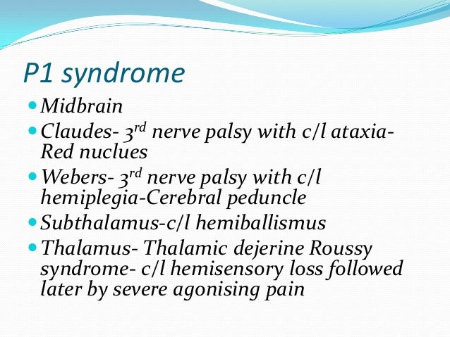 stroke syndromes