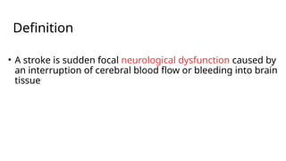 Stroke syndromes and localisation and anatomy of central ns | PPTX