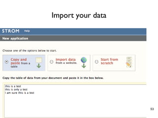 Import your data 