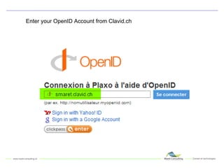 Enter your OpenID Account from Clavid.ch 
