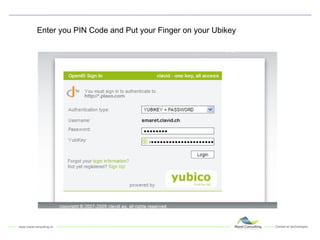 Enter you PIN Code and Put your Finger on your Ubikey 