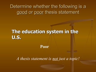 Strong Thesis Statements