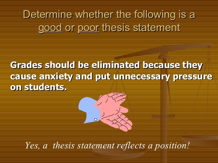 what is a good thesis statement for birth control