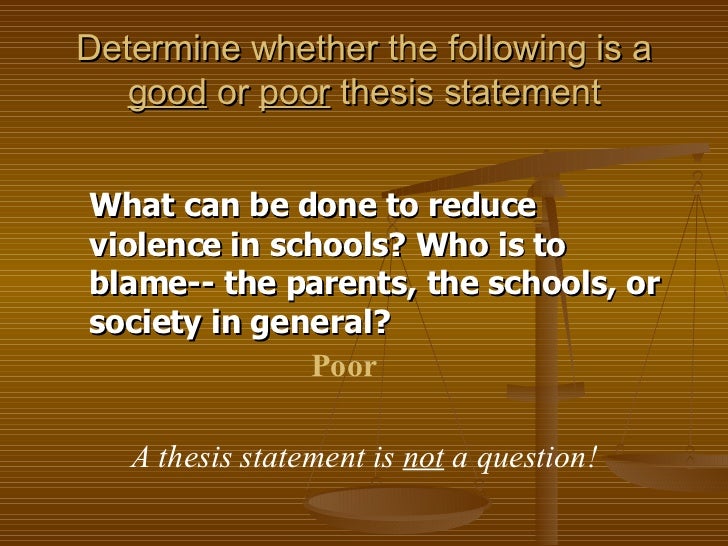 Thesis on school violence