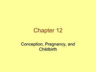 Chapter 12 Conception, Pregnancy, and Childbirth 