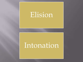 Elision



Intonation
 