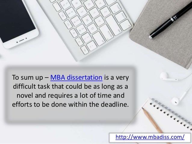 Dissertation in mba finance