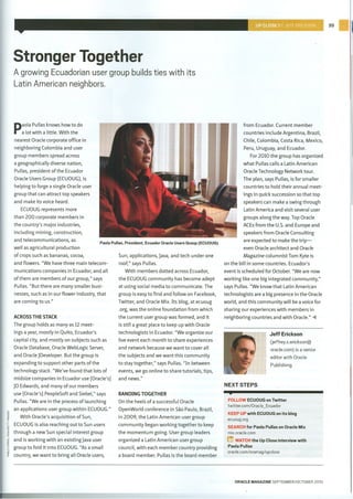 Paola Pullas's Oracle Magazine Interview Septiembre - Octubre 2010
