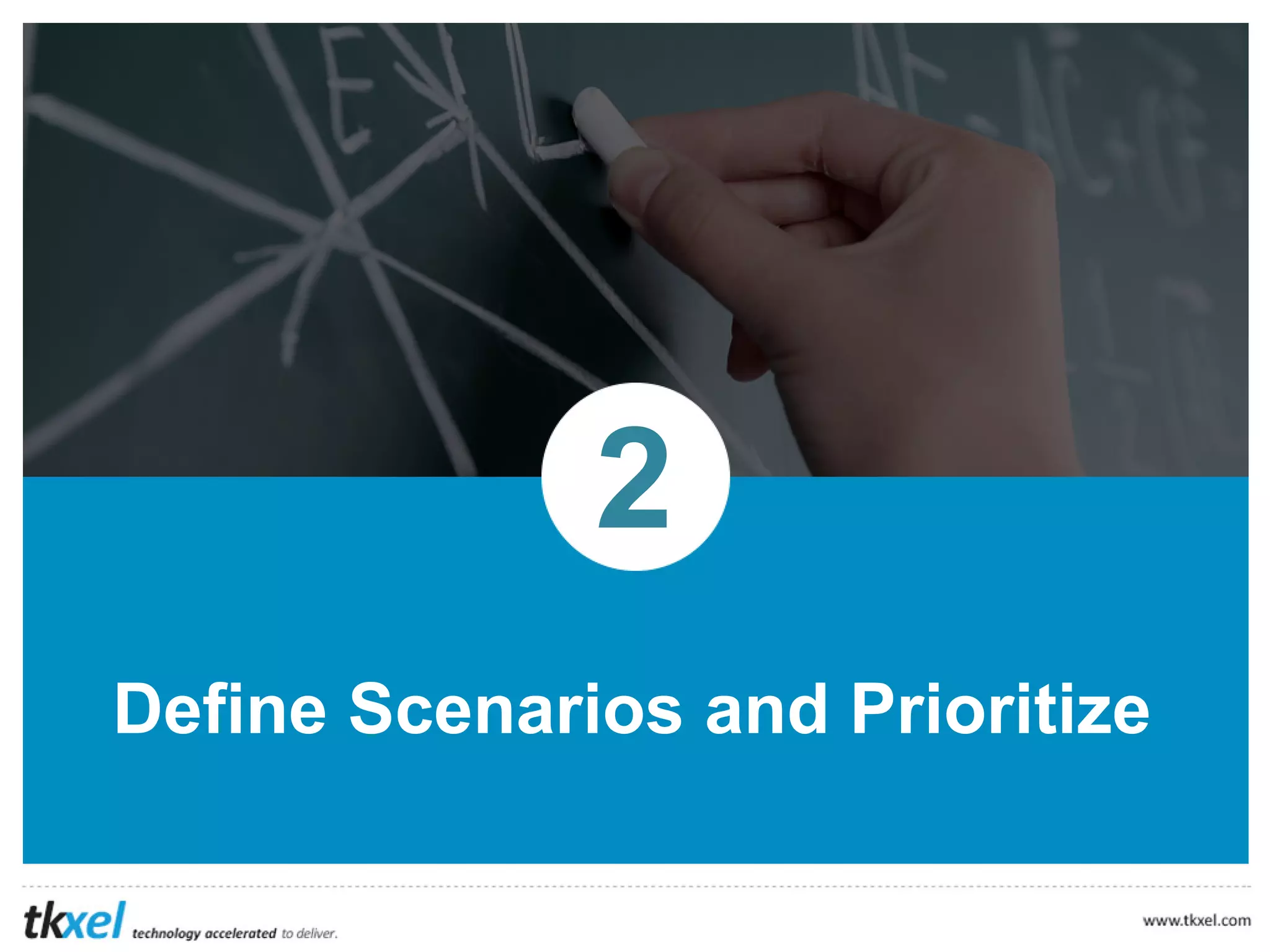 2
Define Scenarios and Prioritize
 