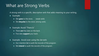 Strong Verbs and Clear Subjects | PPTX