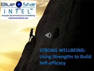 STRONG WELLBEING:
Using Strengths to Build
Self-efficacy
 