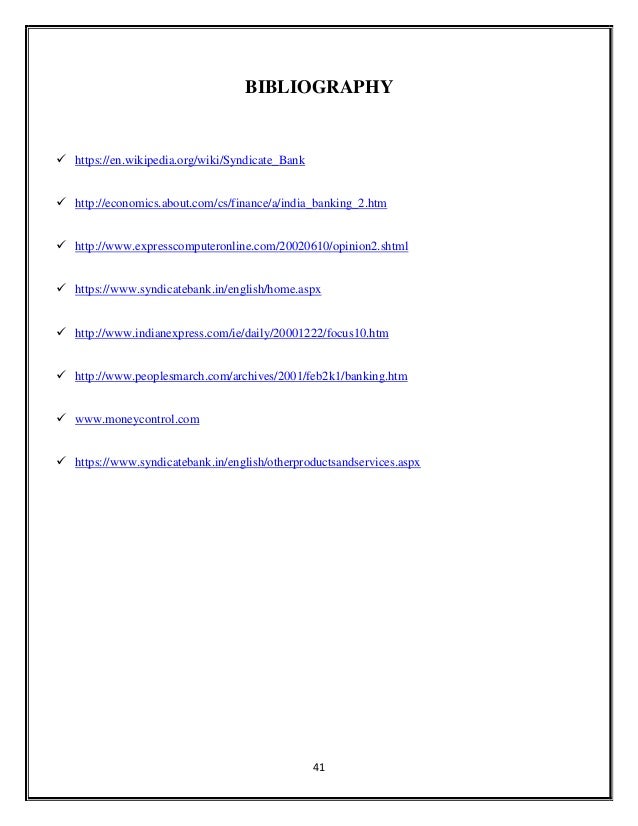 Project on retail banking with reference to syndicate bank.