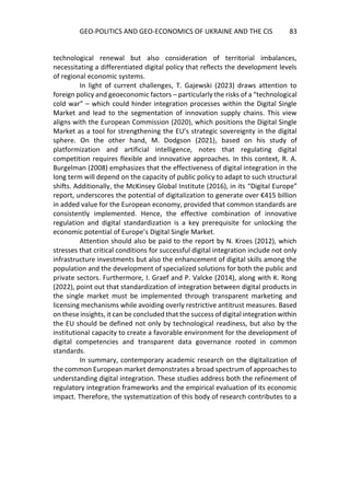 THE ROLE OF DIGITALIZATION IN ECONOMIC INTEGRATION AND THE FORMATION OF ...