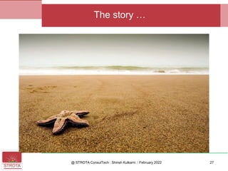 @ STROTA ConsulTech : Shirish Kulkarni :: February 2022
The story …
27
 