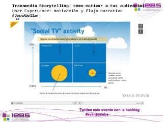 Transmedia Storytelling: cómo motivar a tus audiencias 
User Experience: motivación y flujo narrativo 
@JoseAbellan 
24 
R...