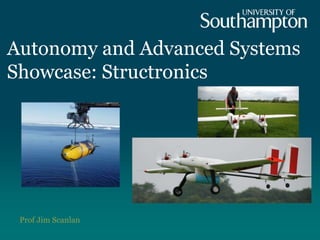 Autonomy and Advanced Systems
Showcase: Structronics

Prof Jim Scanlan

 