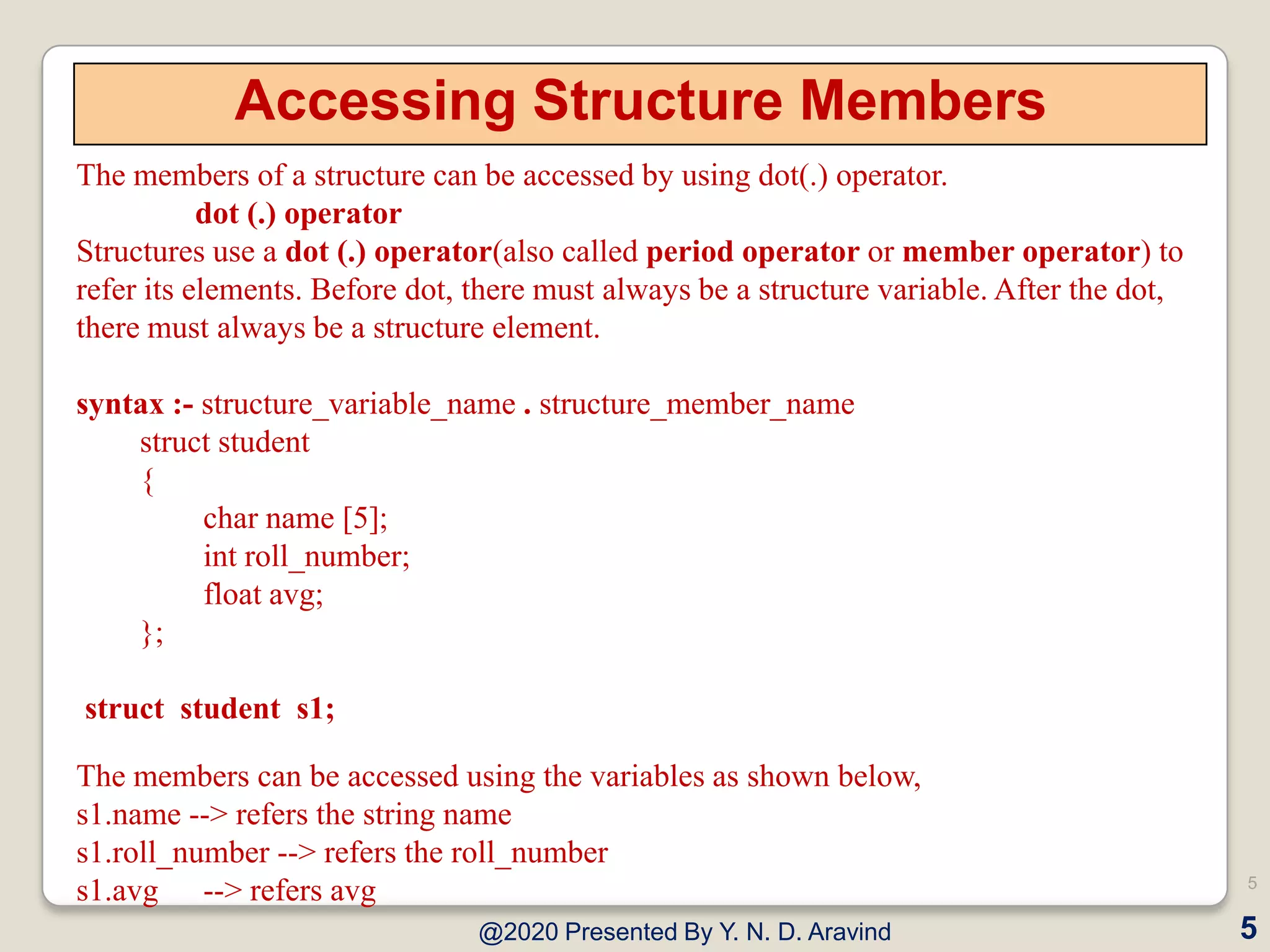 Structure In C | PPT