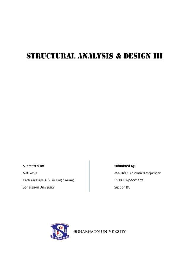 Structural Analysis Design Pdf Civil Engineering Industry