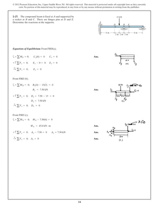Structural Analysis 8th Edition Solutions Manual | PDF
