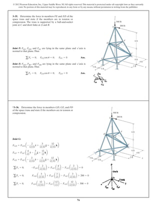 Structural Analysis 8th Edition Solutions Manual | PDF