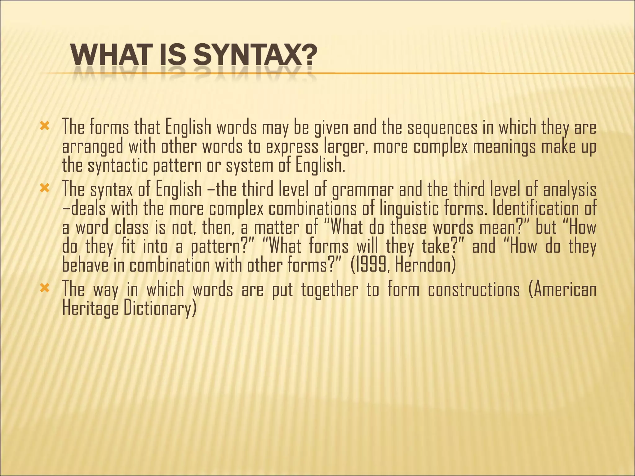 Structural analysis of english syntax | PPT