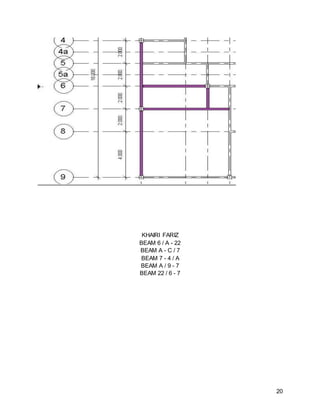 20
KHAIRI FARIZ
BEAM 6 / A - 22
BEAM A - C / 7
BEAM 7 - 4 / A
BEAM A / 9 - 7
BEAM 22 / 6 - 7
 