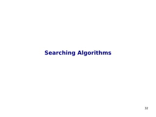 32
Searching Algorithms
 