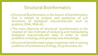 Structural bioinformatics and pdb | PPTX