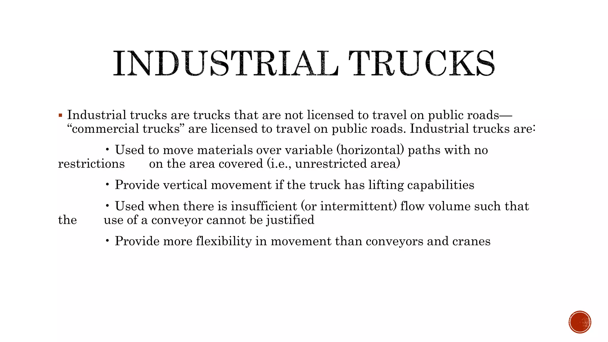 cargo handling equipment PPT
