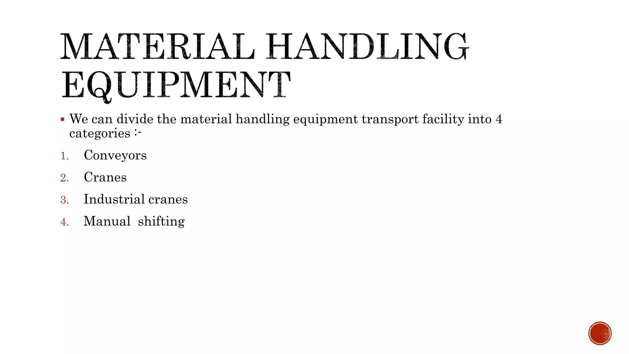 cargo handling equipment | PPTX