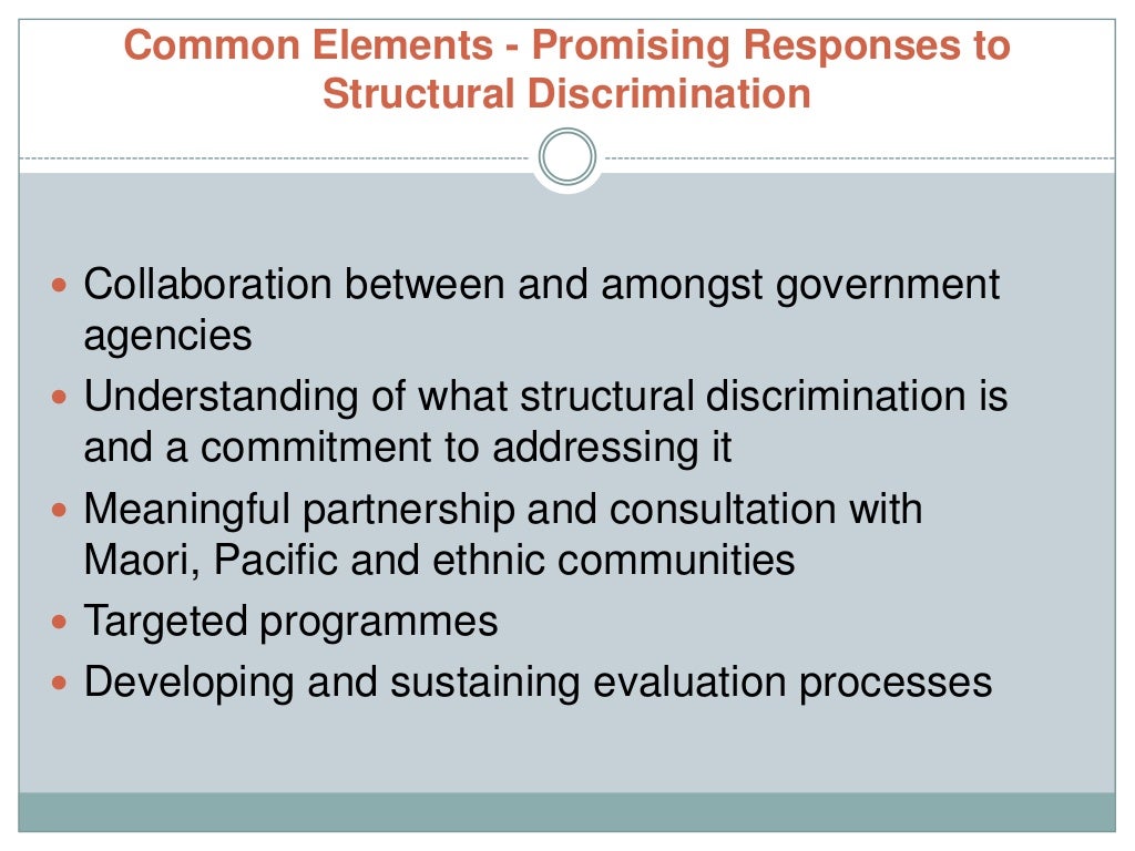 Structural discrimination