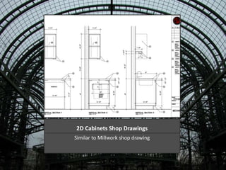 2D Cabinets Shop Drawings 
Similar to Millwork shop drawing 
 